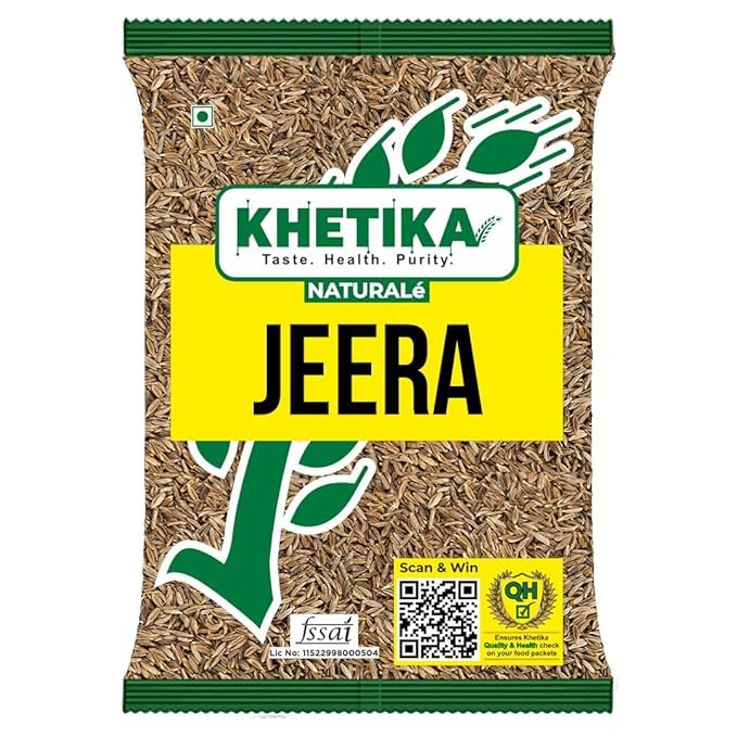 Khetika Naturale Premium Jeera | Whole Cumin Seeds 500gm