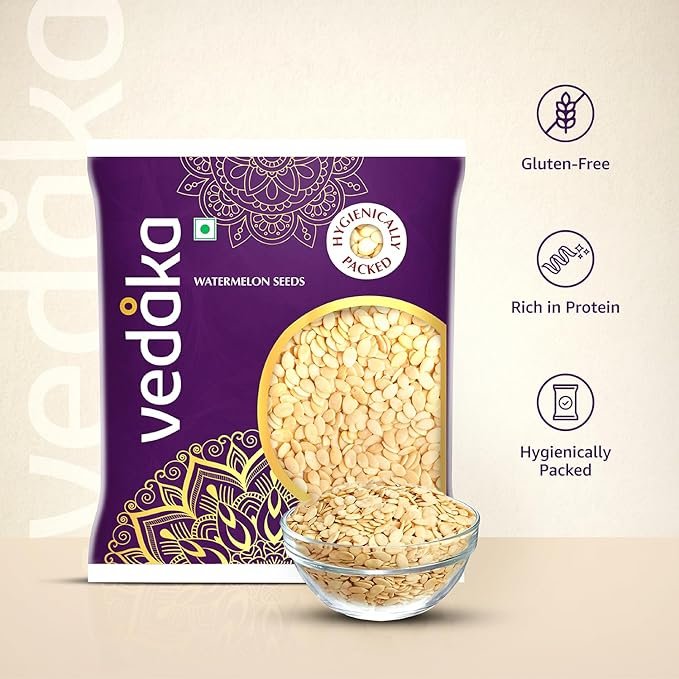 Amazon Brand - Vedaka Raw Watermelon Seeds | 500 G | Tarbuj Beej | Seeds For Snacking | Gluten-Free